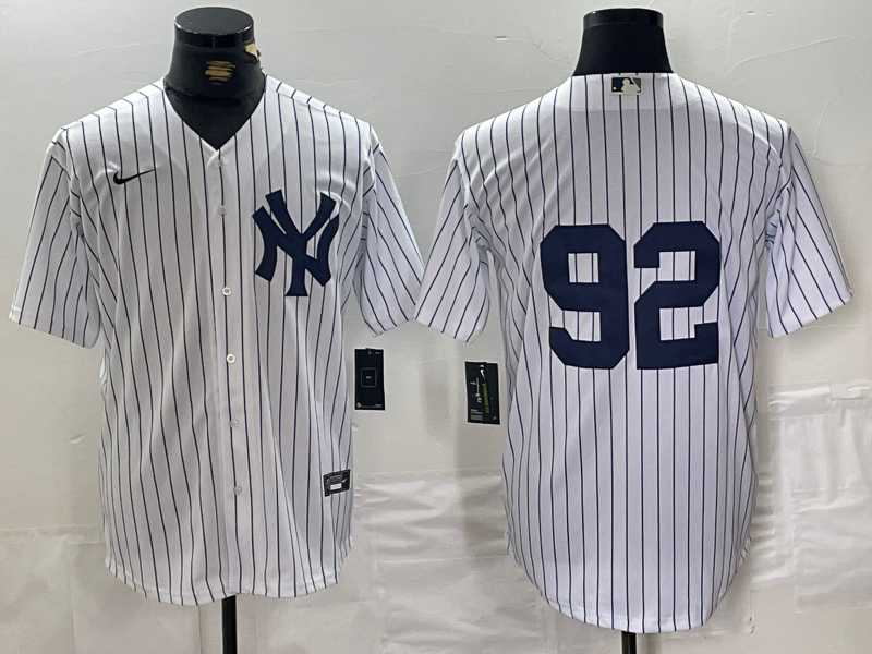 Mens New York Yankees #92 Matt Krook White Cool Base Stitched Baseball Jersey
